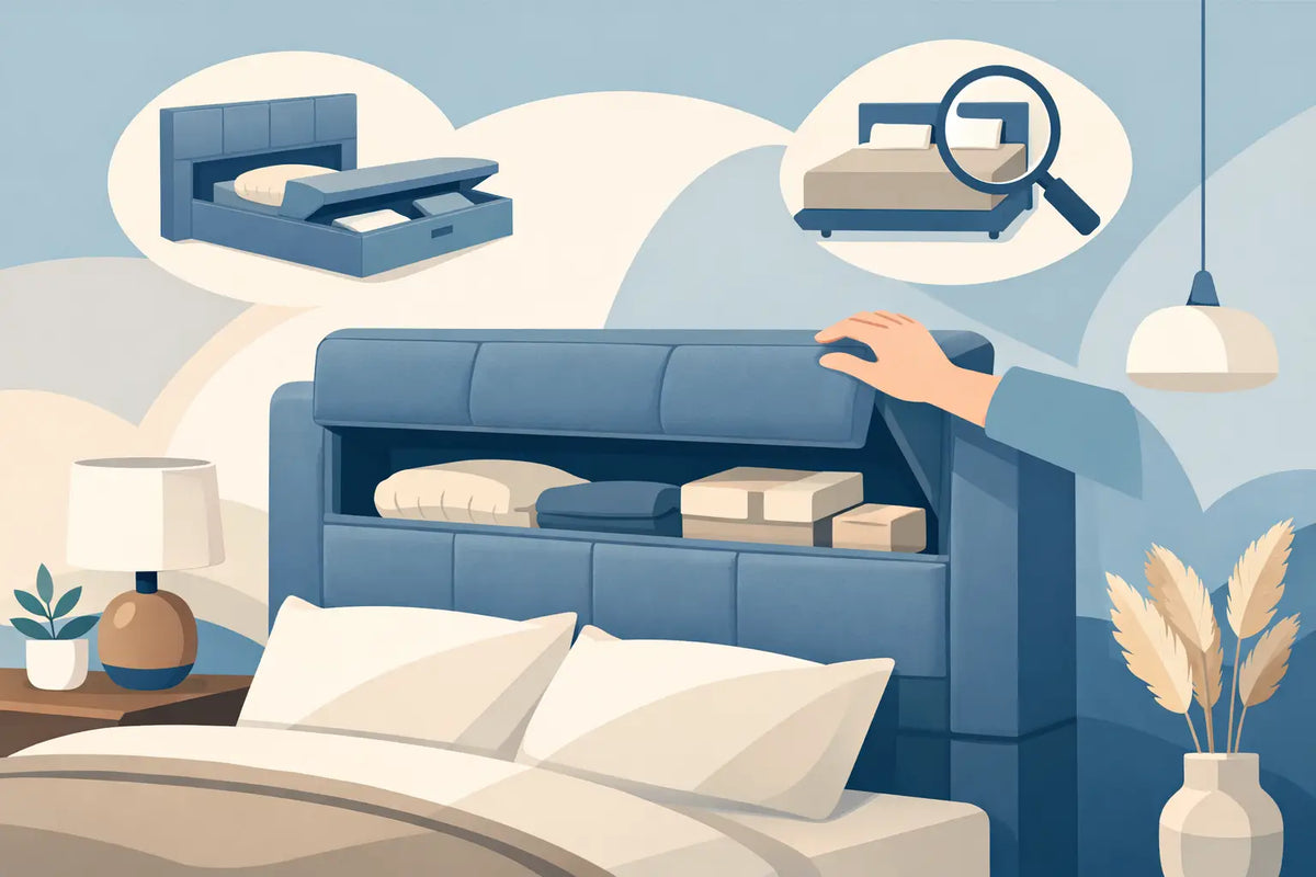 Cómo elegir un cabecero tapizado con almacenaje