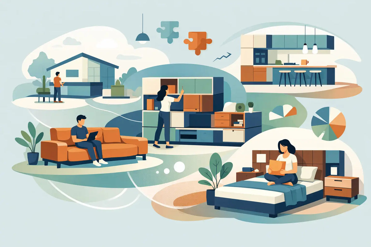 Tendencias muebles modulares hogar 2026
