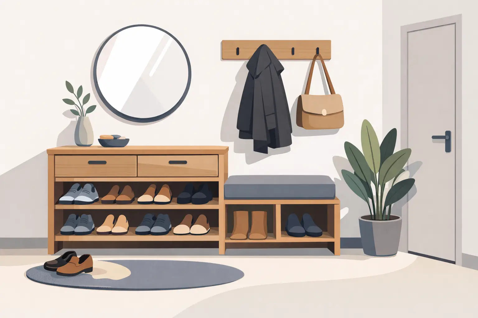 Mueble recibidor con zapatero: cómo elegirlo