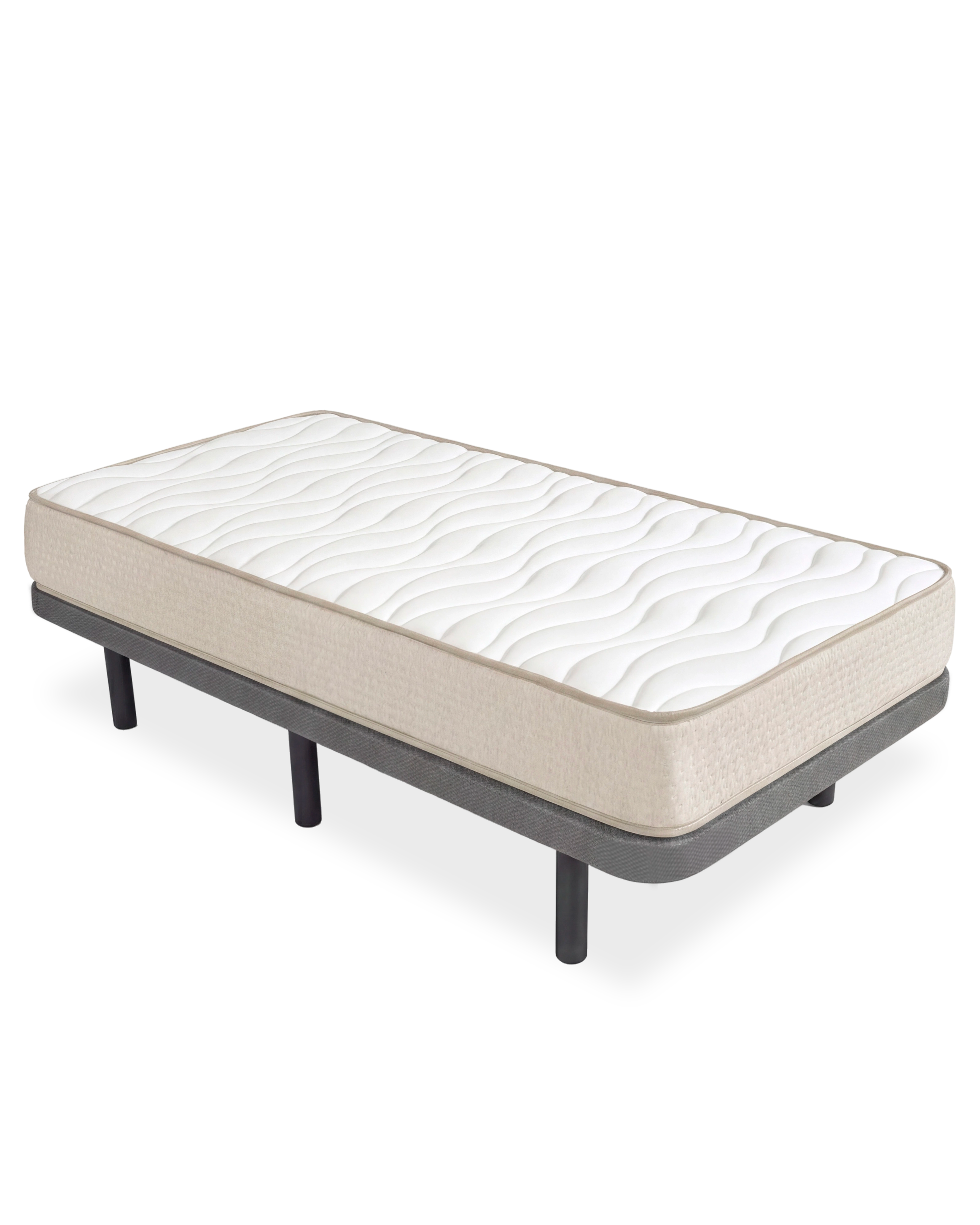 Pack económico base estofada Dollie com colchão viscoelástico Nova plus 20 cm Altura 90x190 cm