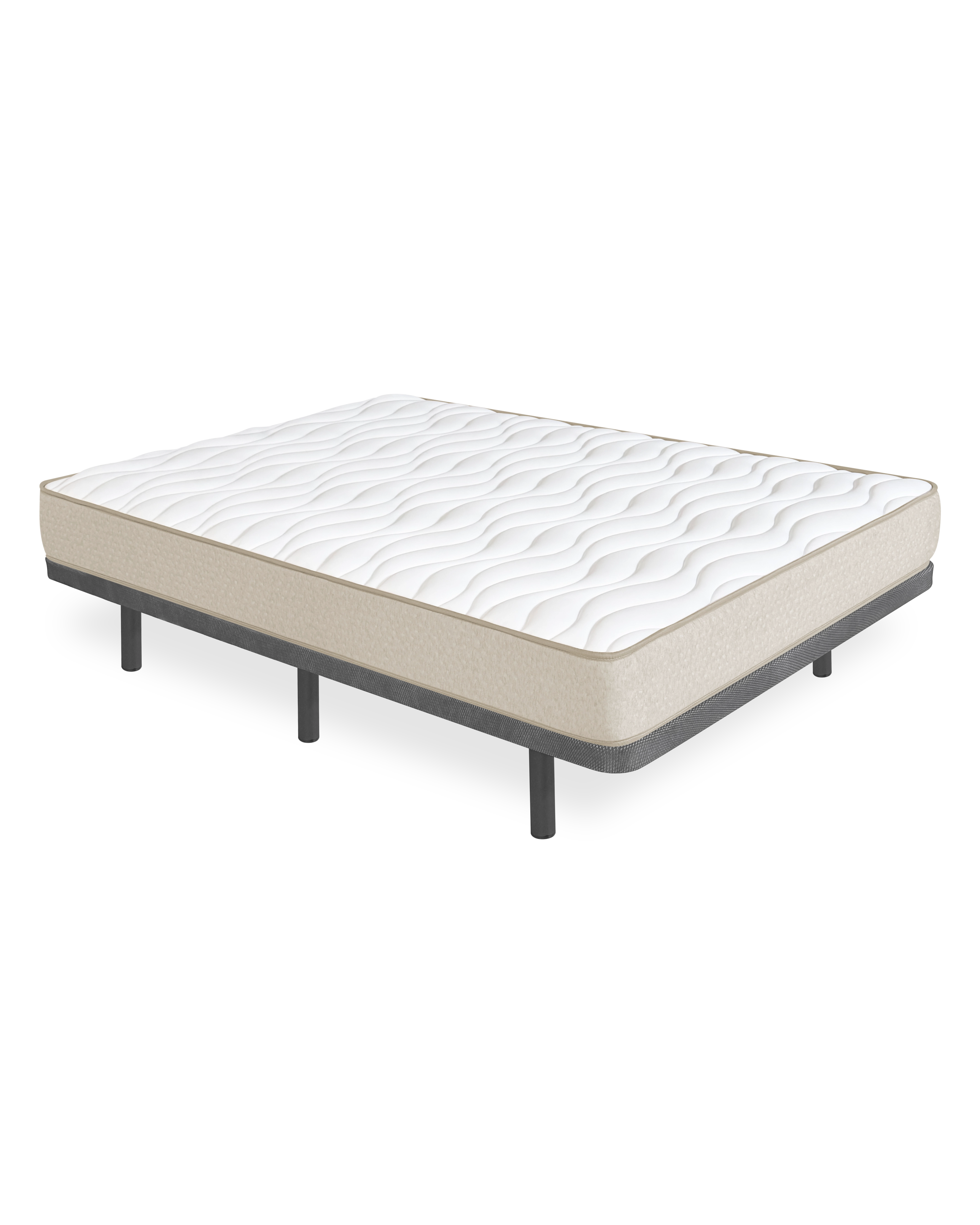 Pack de poupança base estofada Dollie com colchão viscoelástico Nova plus 135x190 cm - 20 cm de altura