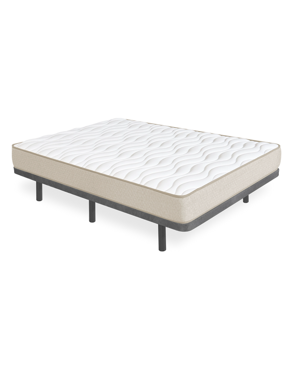 Pack poupança base estofada Dollie com colchão viscoelástico Nova plus 150x190 cm - 20 cm Altura