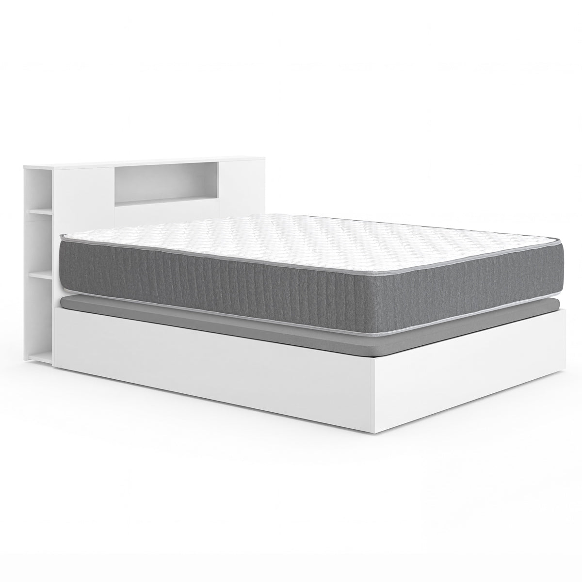 Pack de poupança para casal: Divã com Cabeceira Ten e Colchão viscoelástico e de molas Aurea 150 x 190 cm