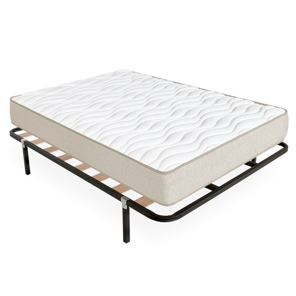 Pack somier lama ancha Kerry con Colchón viscoelástico Nova plus - 20 cm Altura 135 x 190 cm