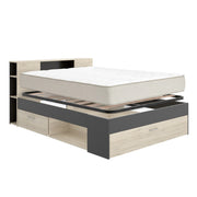 Pack poupança casamento Cama Lanka com cabeceira, Colchão Nova Plus e Estrado 135 x 190 cm