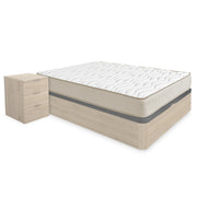Pacote poupança casamento Canapé Redondo, 2 Mesas de cabeceira e Colchão viscoelástico Nova Plus 150 x 190 cm