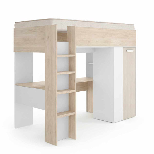 Pack Poupança Juvenil Cama Alta Spylo com Colchão Viscoelástico Nova 90 x 190 cm