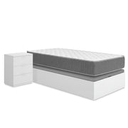 Pacote poupança juvenil Canapé Nest com Colchão Aurea 90 x 190 cm e Mesa de cabeceira Rio