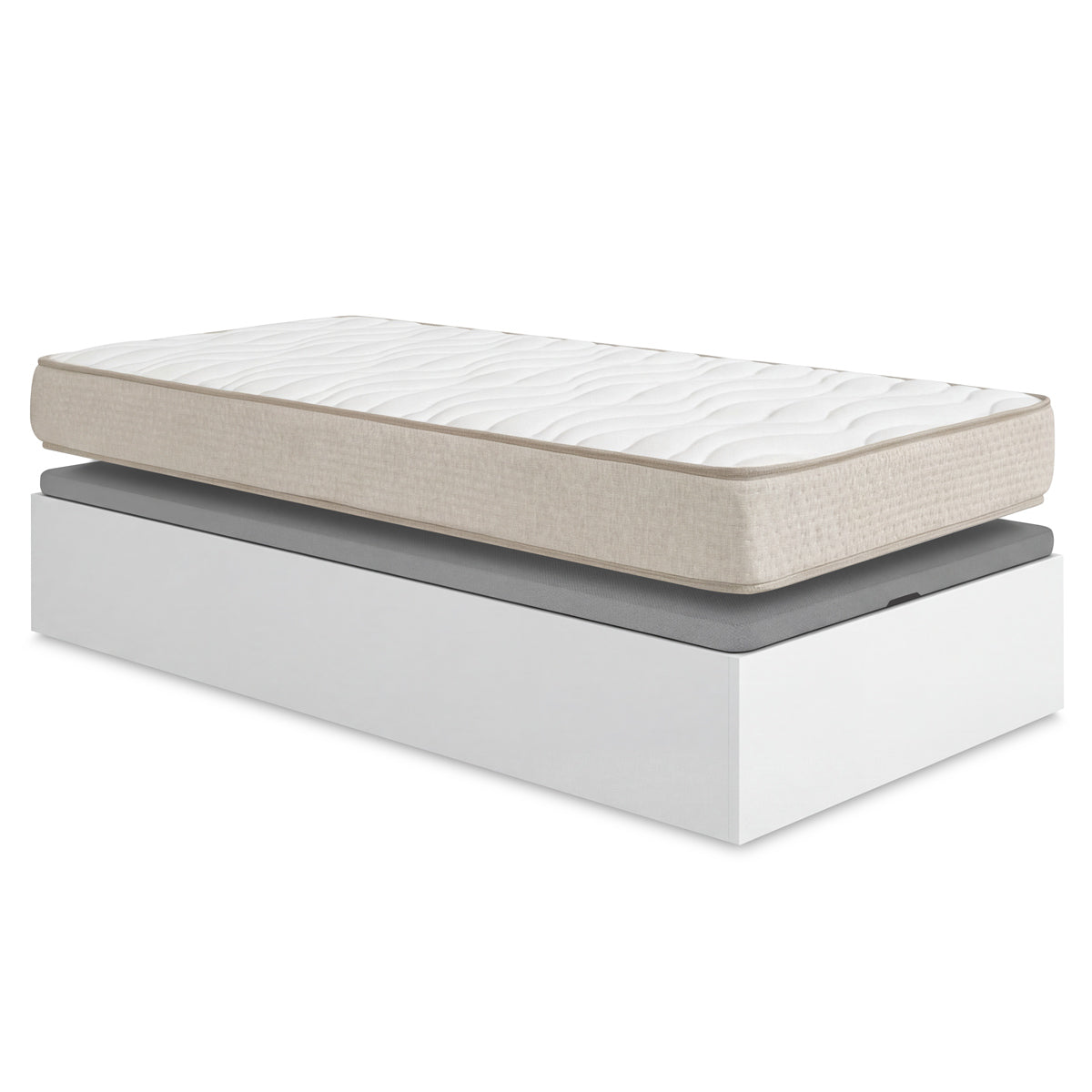 Pack poupança juvenil Sommier rebativel Nest com Colchão viscoelástico Nova Plus 105 x 190 cm
