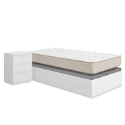 Pacote económico juvenil Sommier Nest com Colchão viscoelástico Nova Plus 90 x 190 cm e Mesa de cabeceira Rio