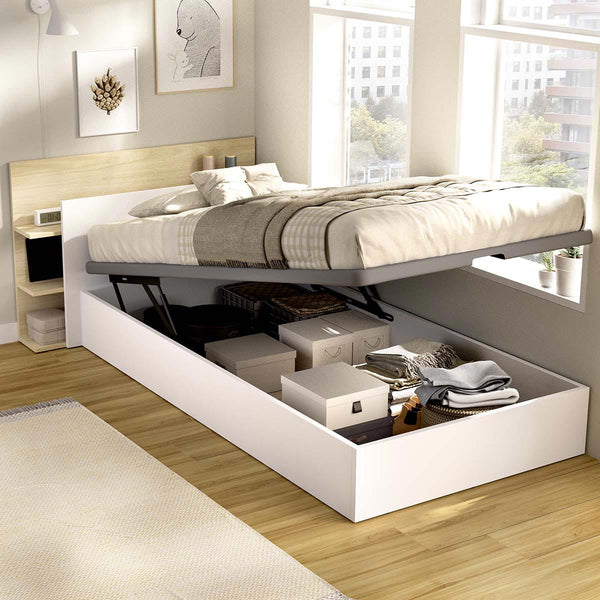 Pack poupança juvenil Estrado Elevatório com Cabeceira Tori e Colchão viscoelástico Nova 90 x 190 cm