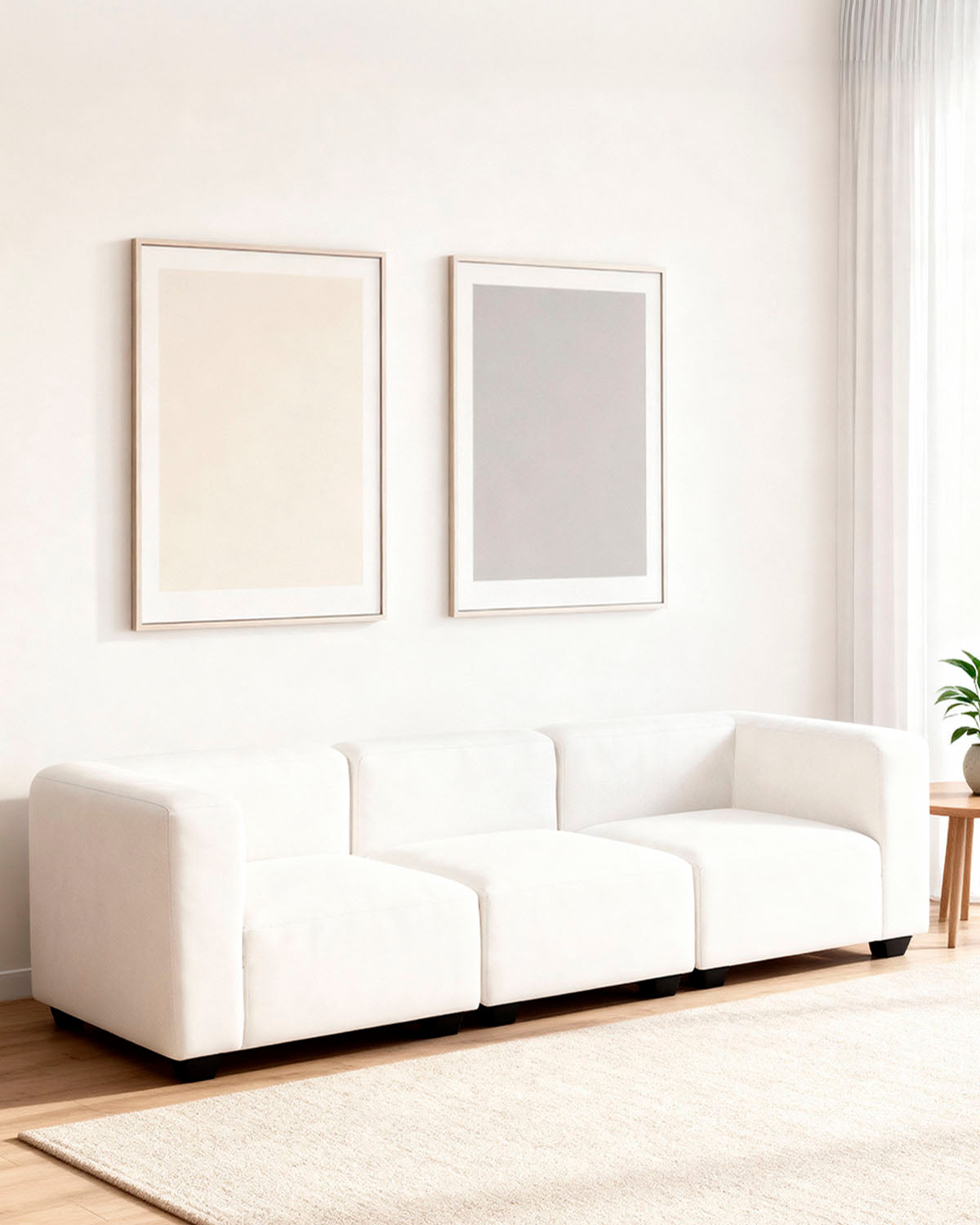 Sofá modular de três lugares Liza