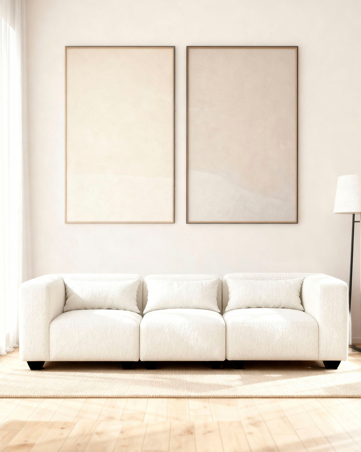 Sofá modular de três lugares Liza