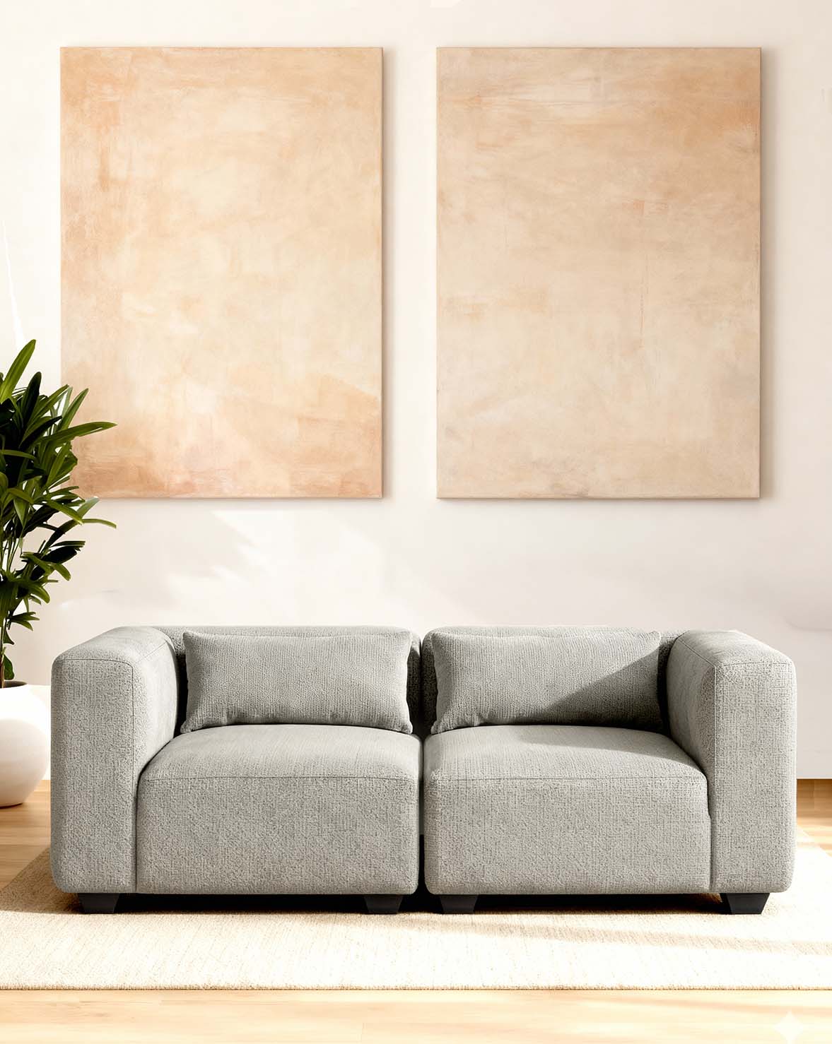 Sofá modular de dois lugares Liza