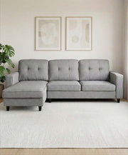 Sofá com chaise longue reversível Karla