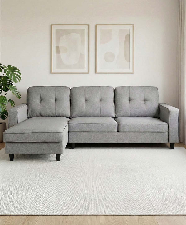 Sofá com chaise longue reversível Karla