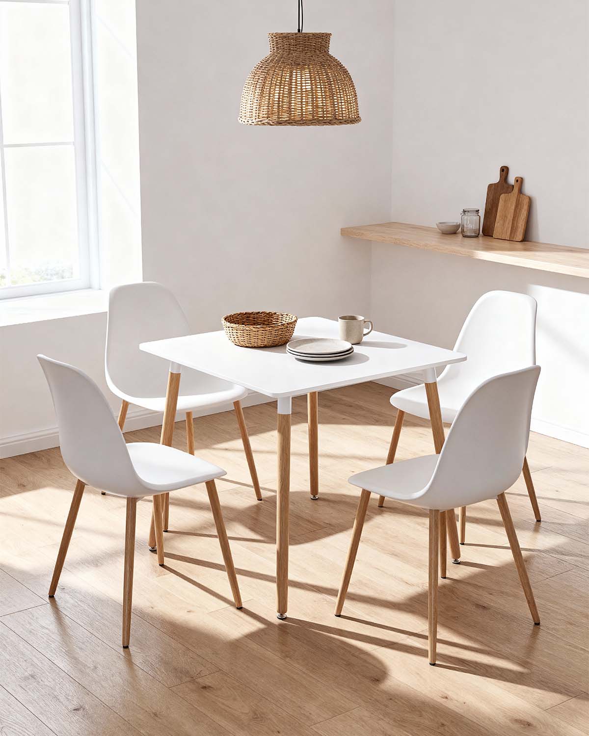 Pacote poupança de mesa Nola e cadeiras Lena