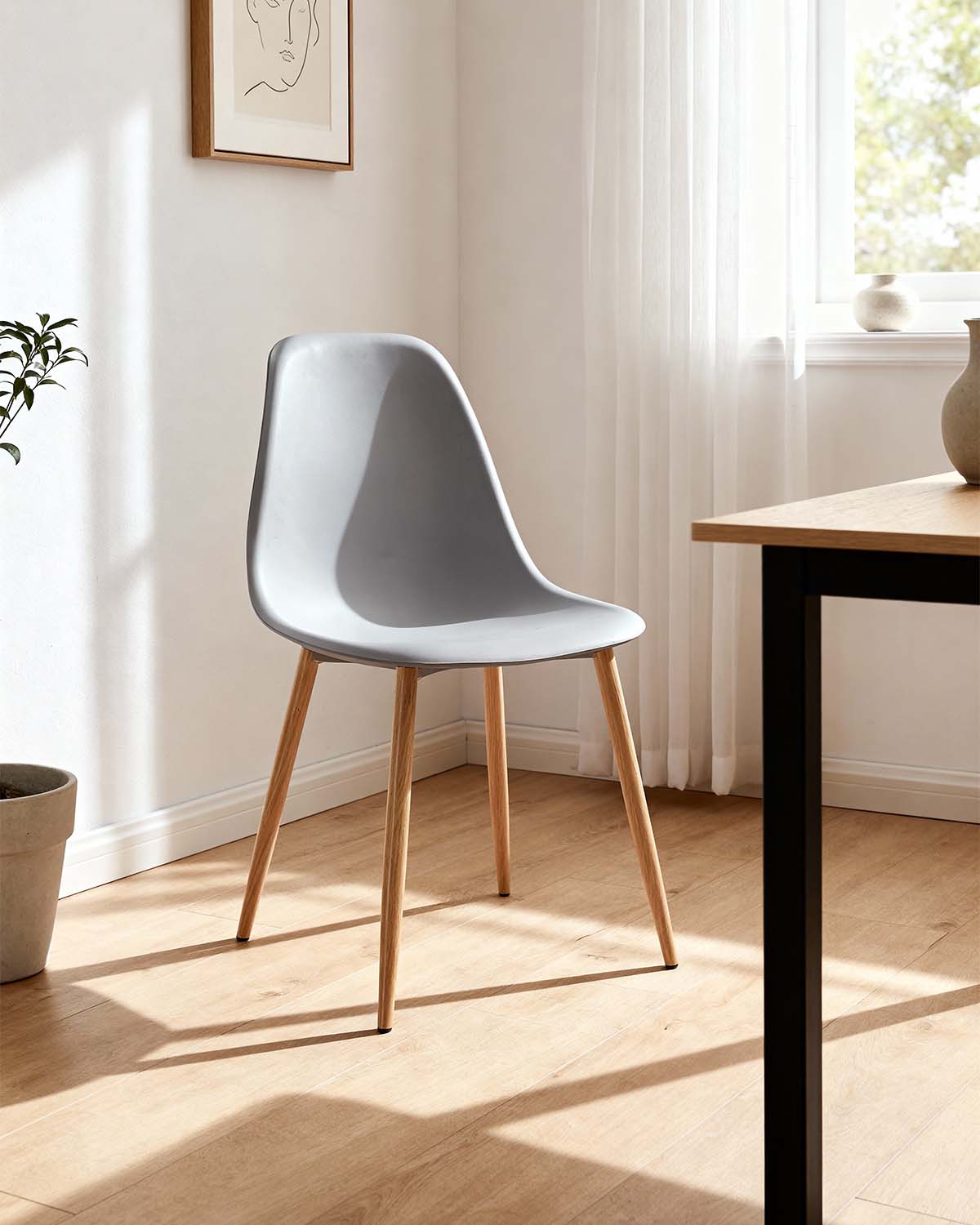 Conjunto de 4 cadeiras de sala de jantar Lena
