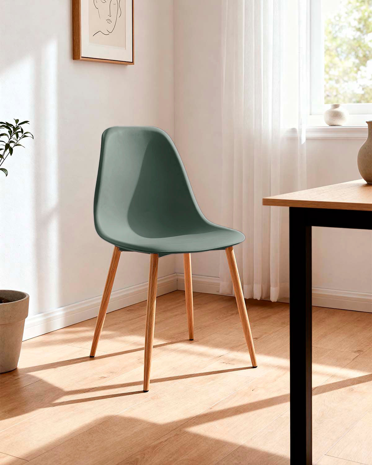 Conjunto de 4 cadeiras de sala de jantar Lena