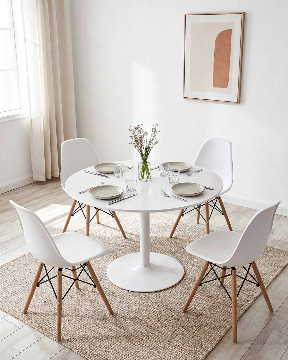 Pack de poupança com mesa Sybil e cadeiras Emilia