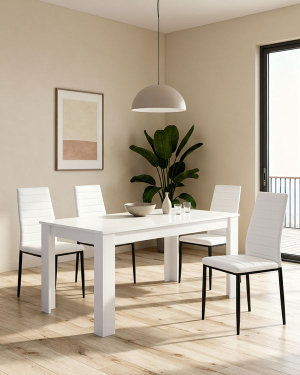 Conjunto promocional de mesa extensível Dine e cadeiras Corina