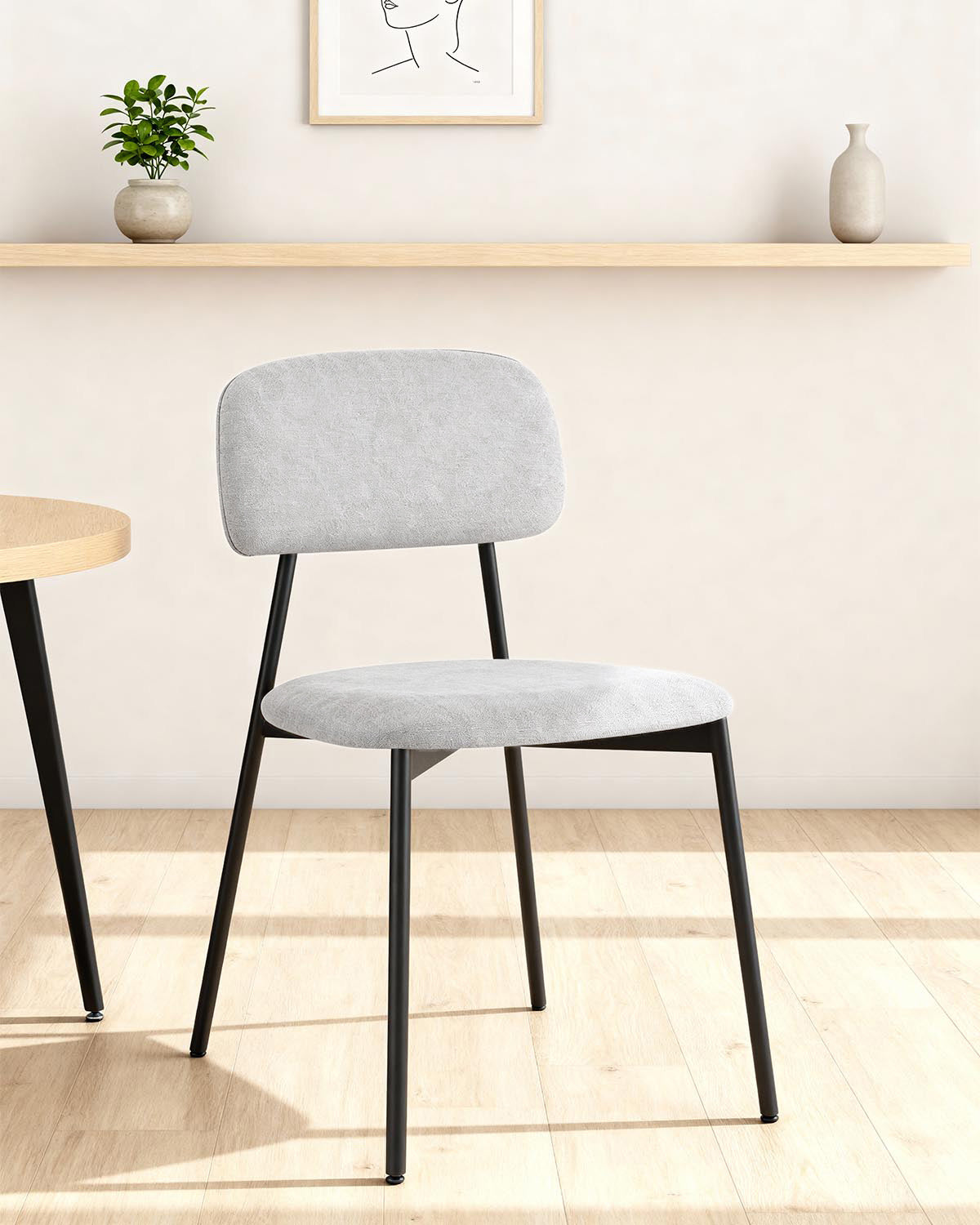 Conjunto de 4 cadeiras de sala de jantar estofadas Bonnie