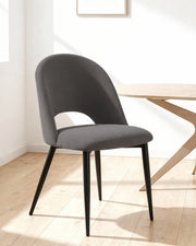 Conjunto de 4 cadeiras de sala de jantar estofadas Hollie