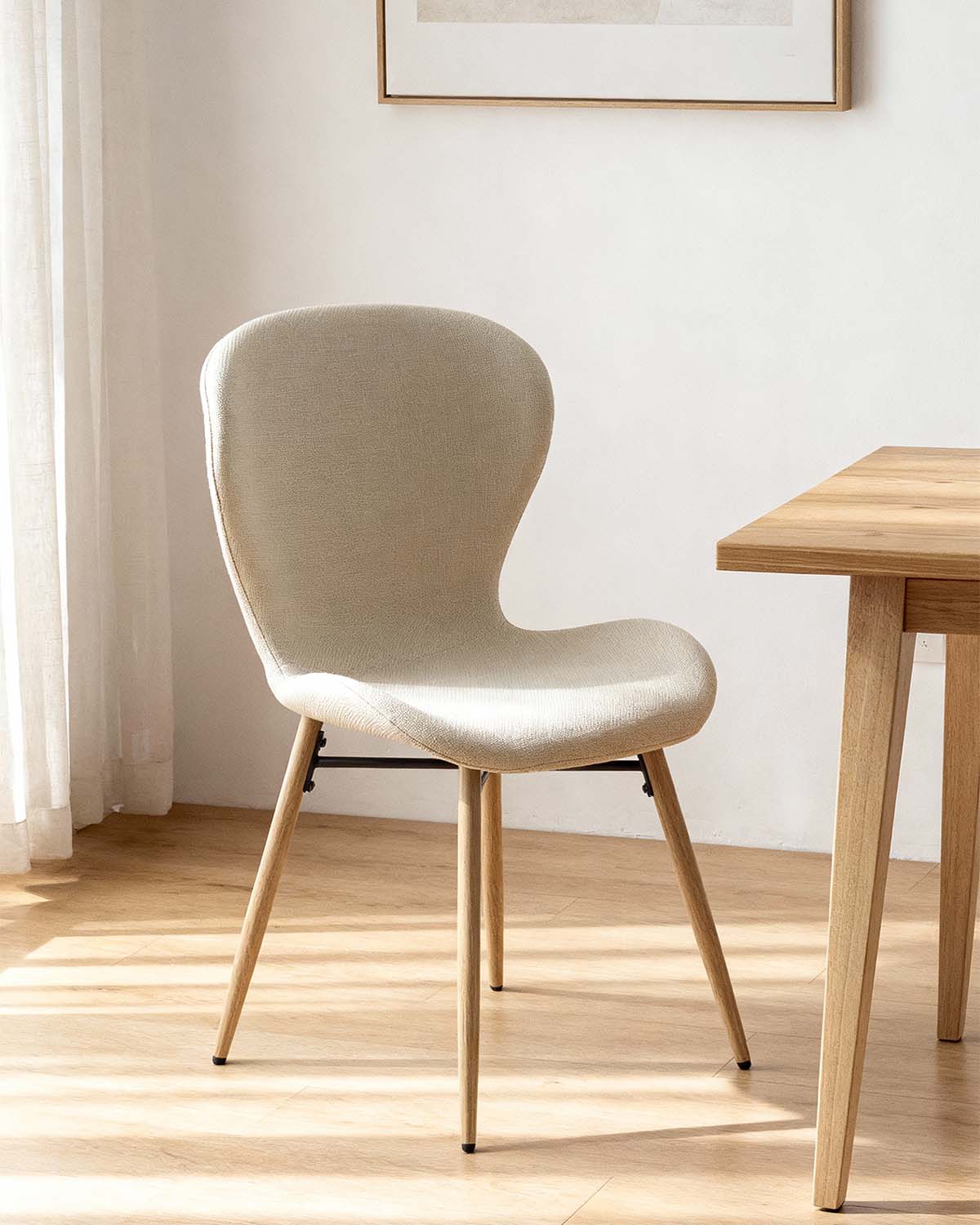 Conjunto de 4 cadeiras de sala de jantar estofadas Helene