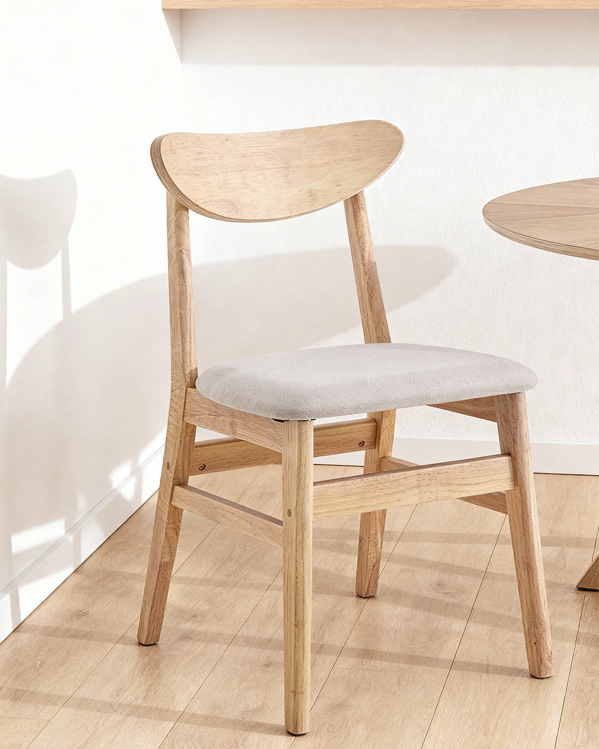 Conjunto de 2 cadeiras de sala de jantar em madeira Tanya