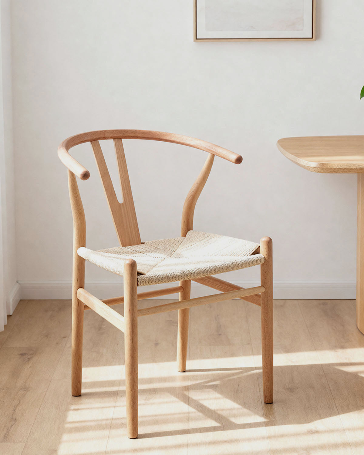 Conjunto de 2 cadeiras de sala de jantar em madeira Lina