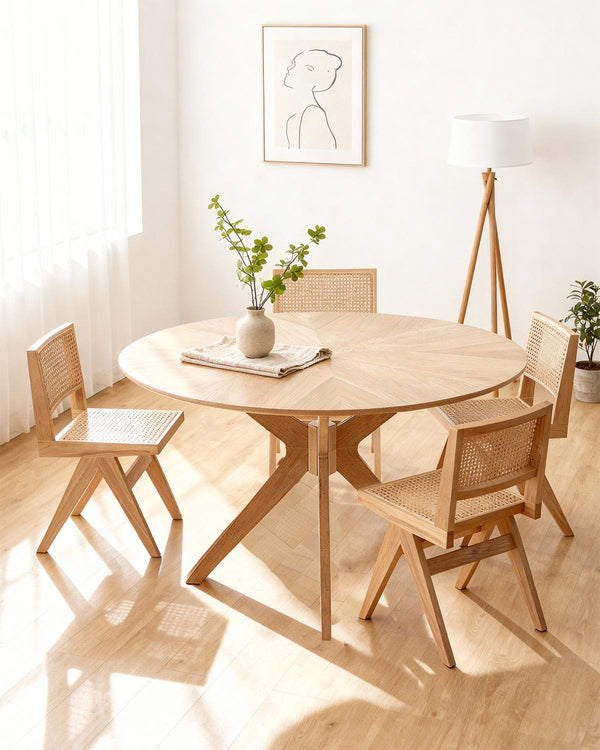 Conjunto de mesa Gina e cadeiras Alana