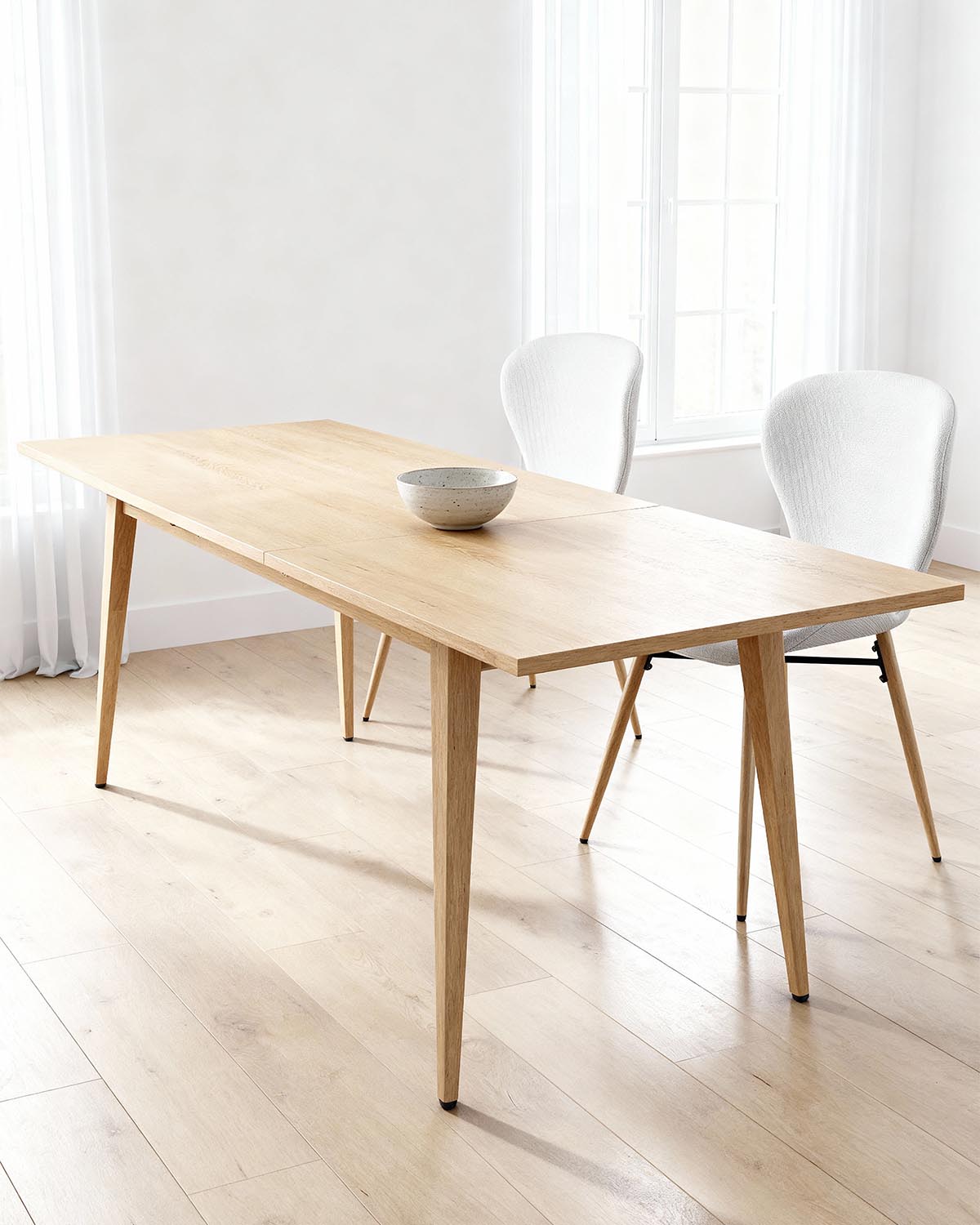 Mesa de refeições retangular extensível Ebony