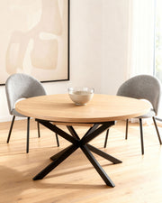 Mesa de jantar redonda extensível Elvia