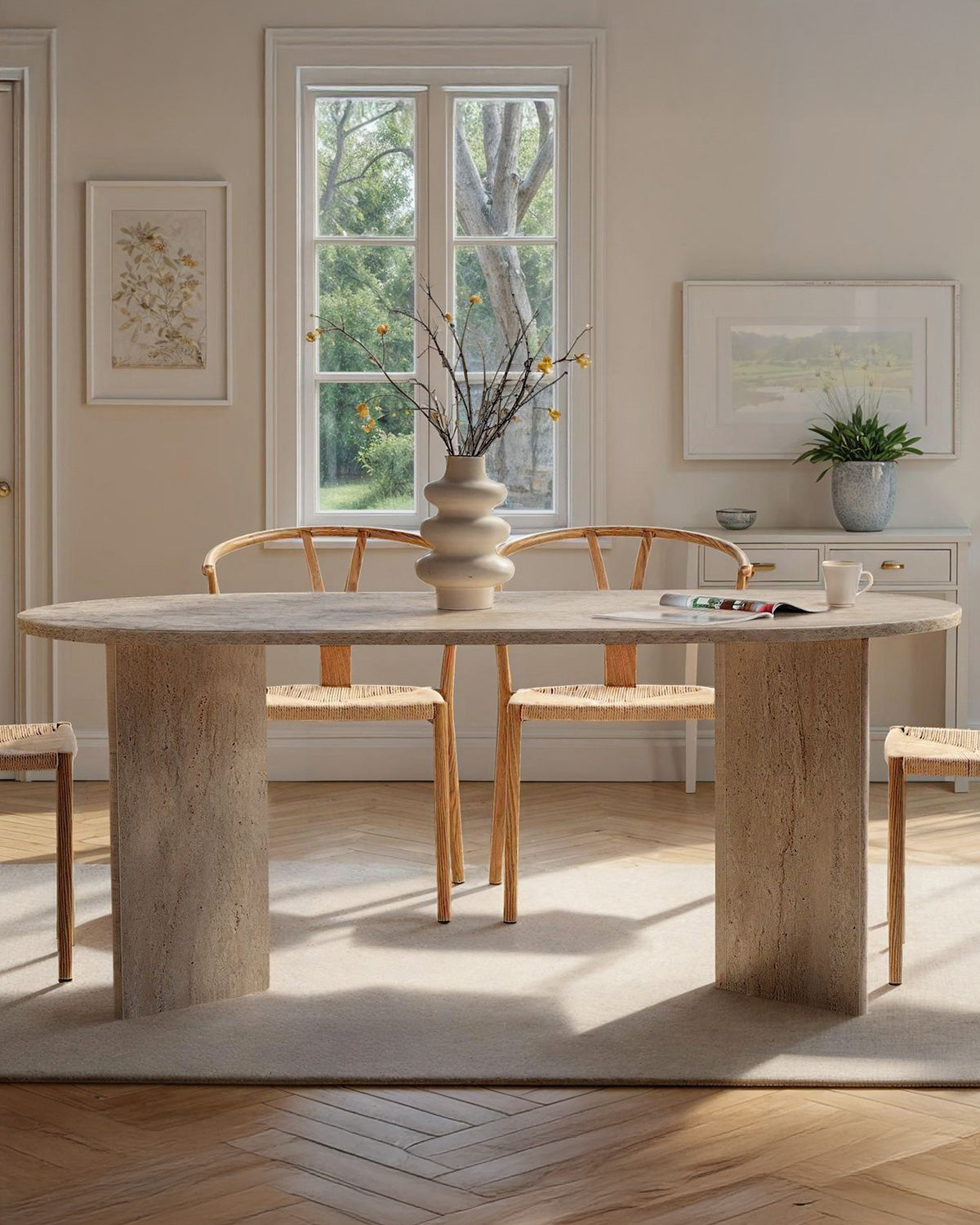 Mesa de jantar oval Jacklyn