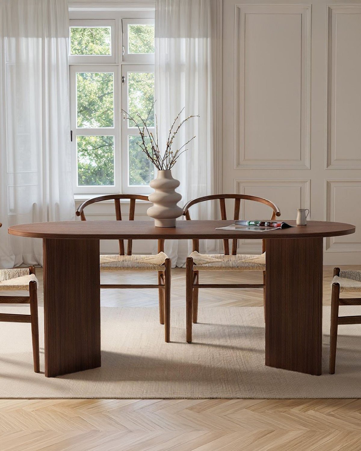 Mesa de jantar oval Jacklyn