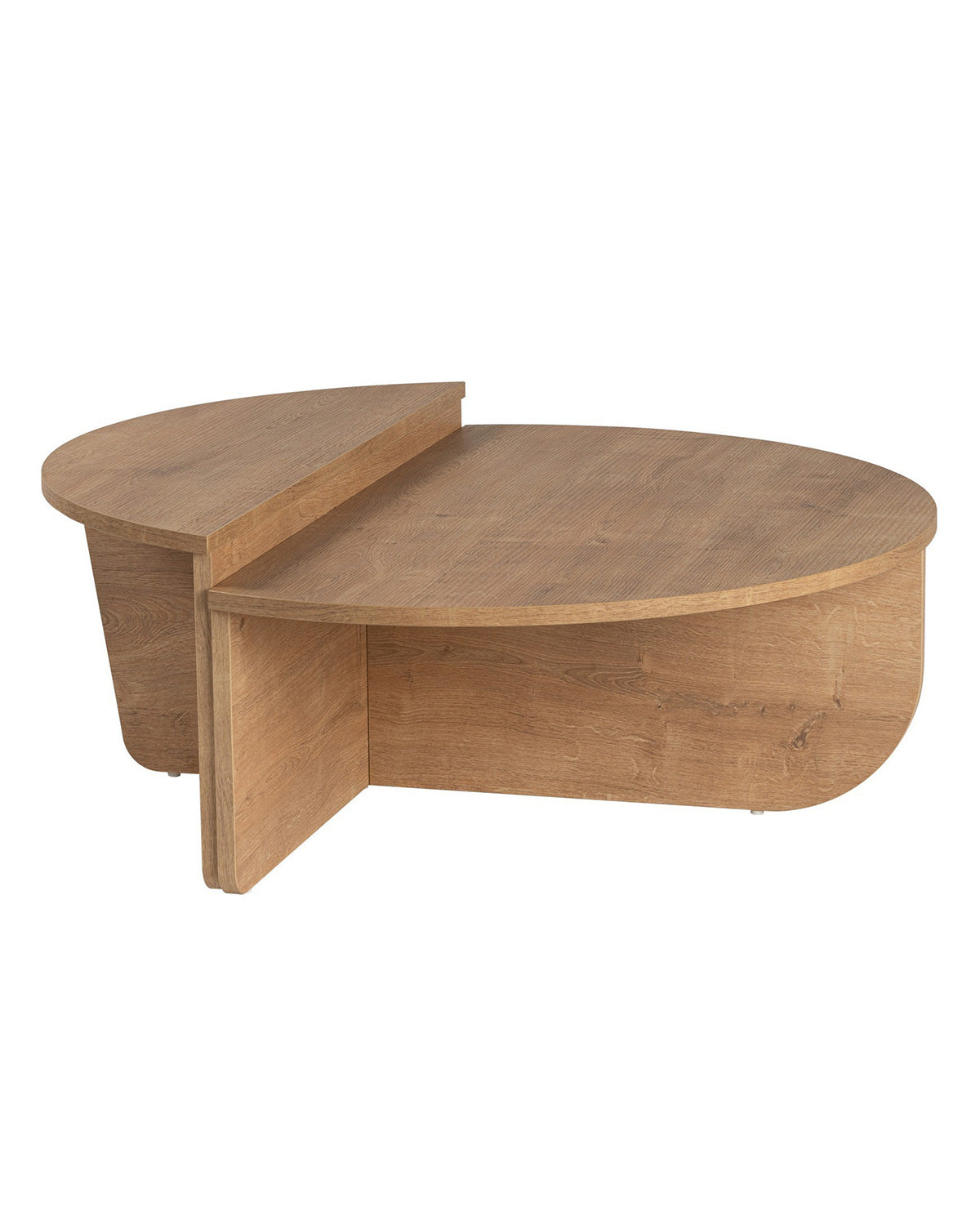 Mesa de centro redonda de duas peças Flossie