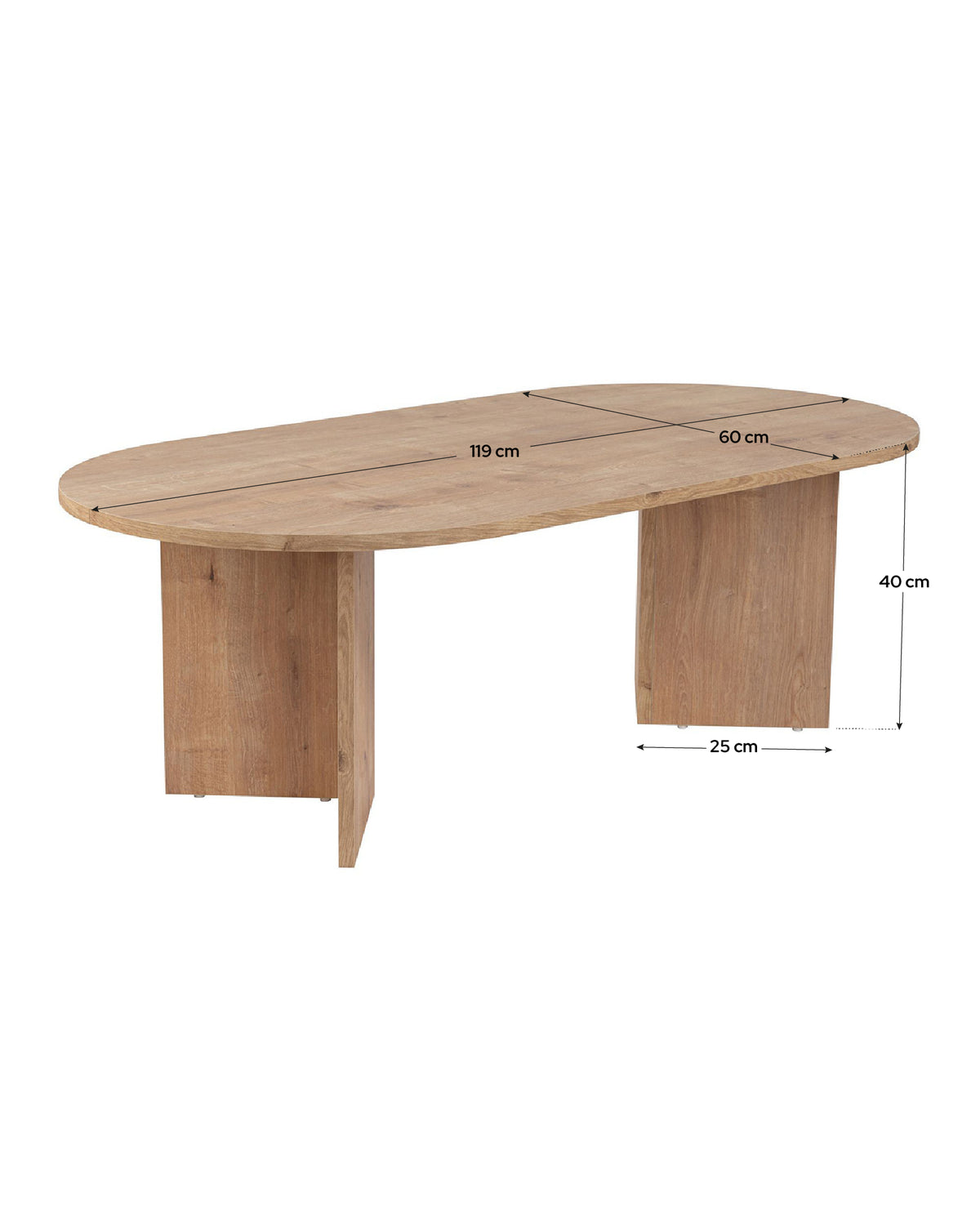 Mesa de centro oval Arline