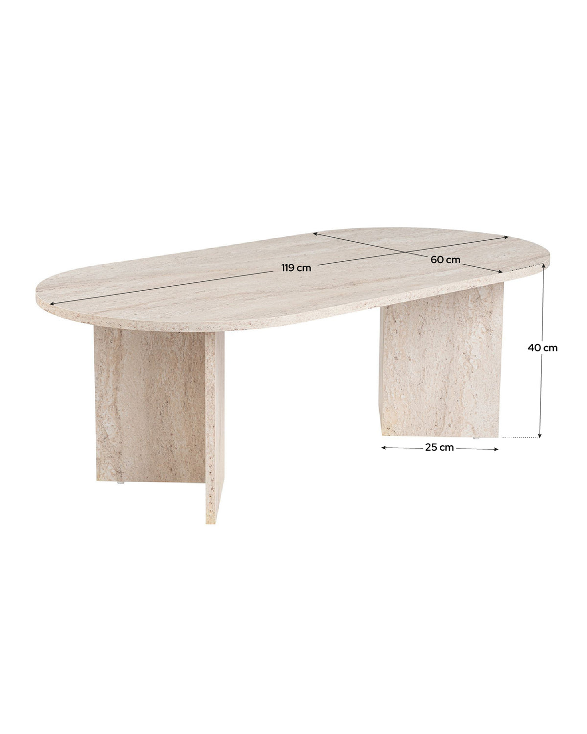 Mesa de centro oval Arline