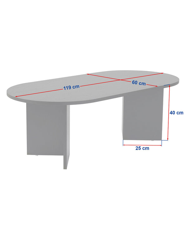Pack de sala de estar e sala de jantar Ken, em carvalho/branco, com três peças