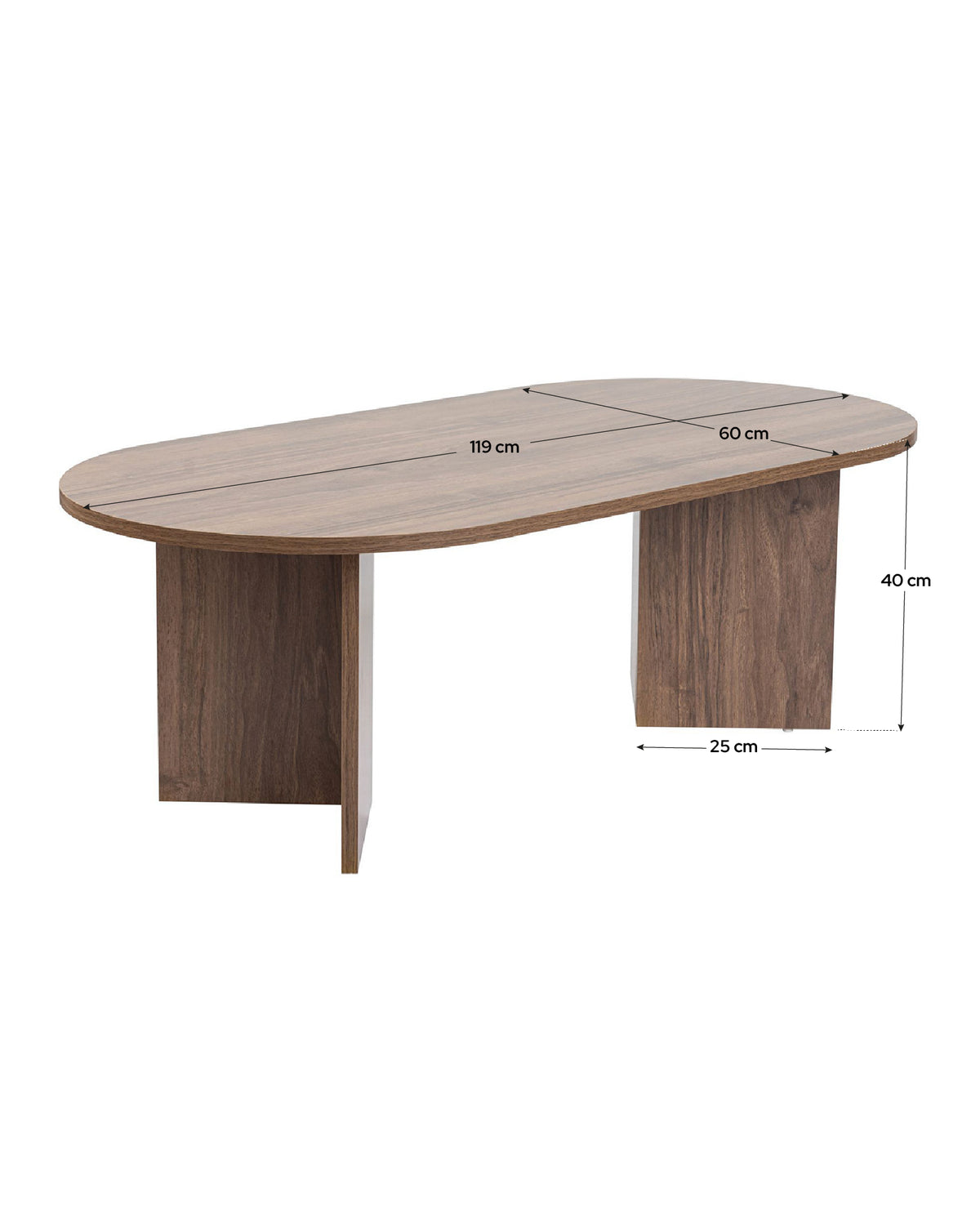 Mesa de centro oval Arline