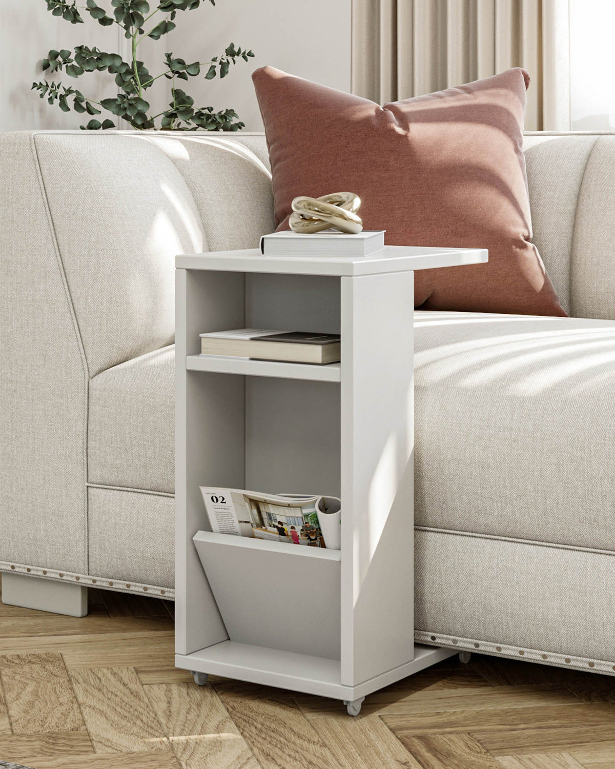 Mesa de apoio com rodas Tisha