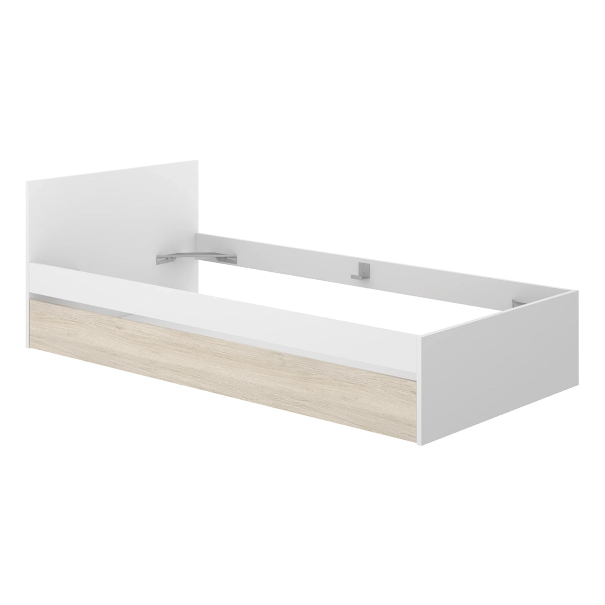 Pack poupança juvenil Cama auxiliar com Cabeceira Top, 1 Estrado e 2 Colchões viscoelásticos Nova 90 x 190 cm