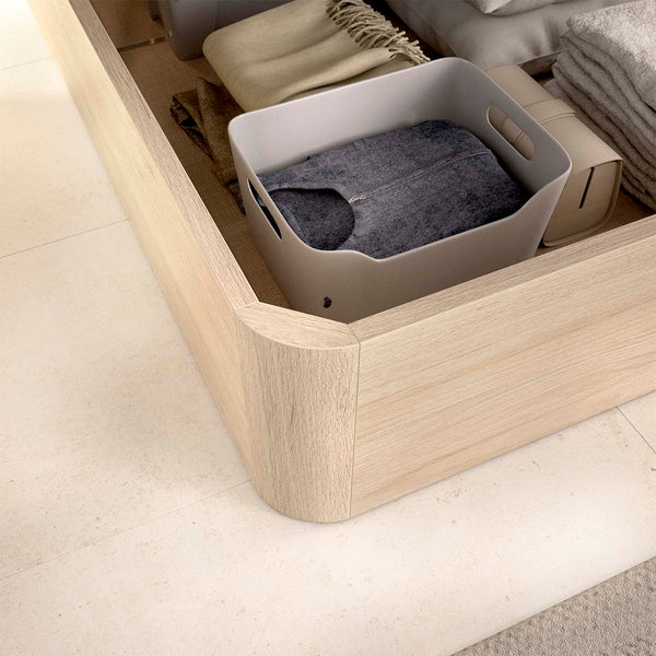 Conjunto económico de casamento Base elevatória Round com Colchão viscoelástico Nova Plus 135 x 190 cm