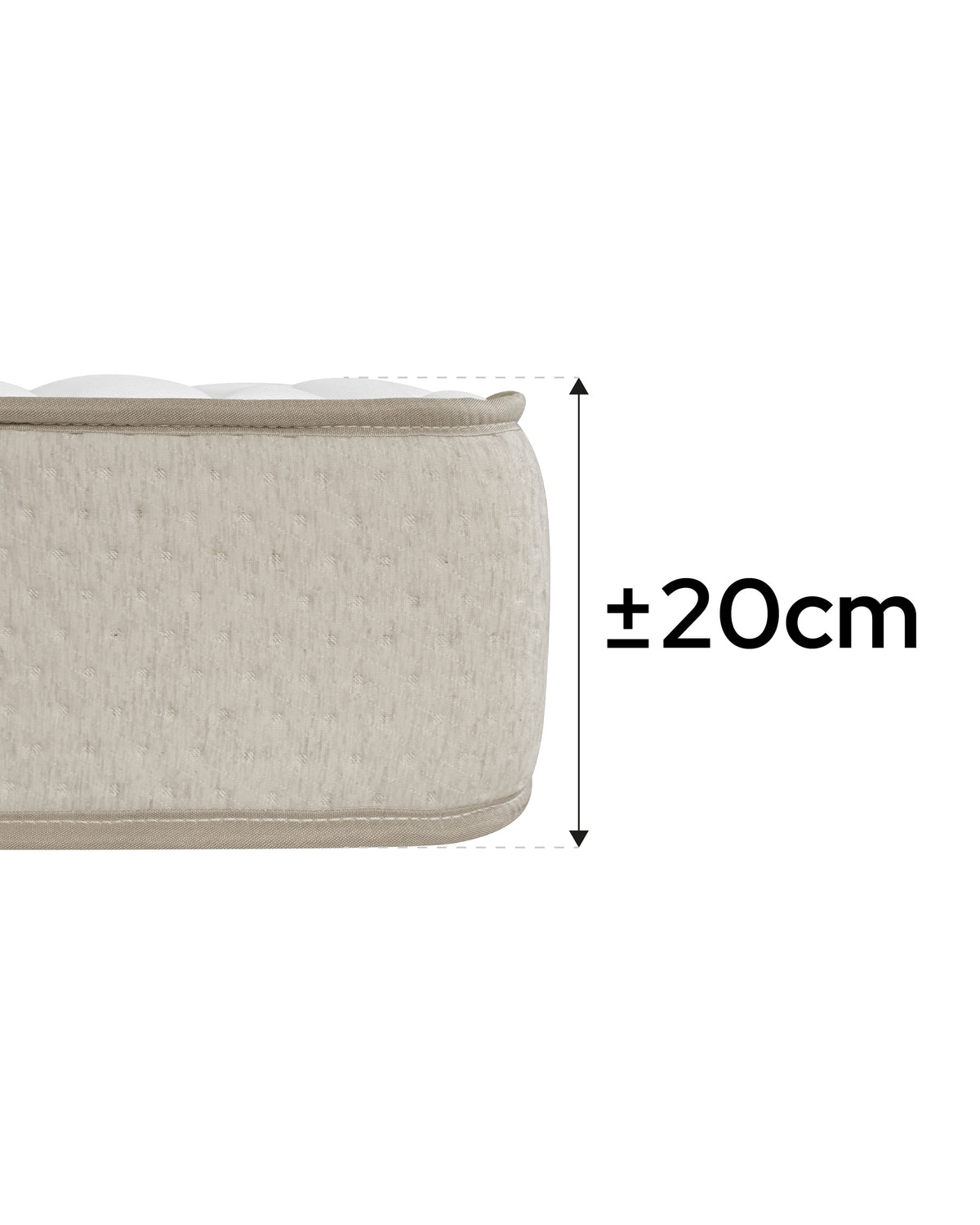 Pack poupança base estofada Dollie com colchão viscoelástico Nova plus 150x190 cm - 20 cm Altura