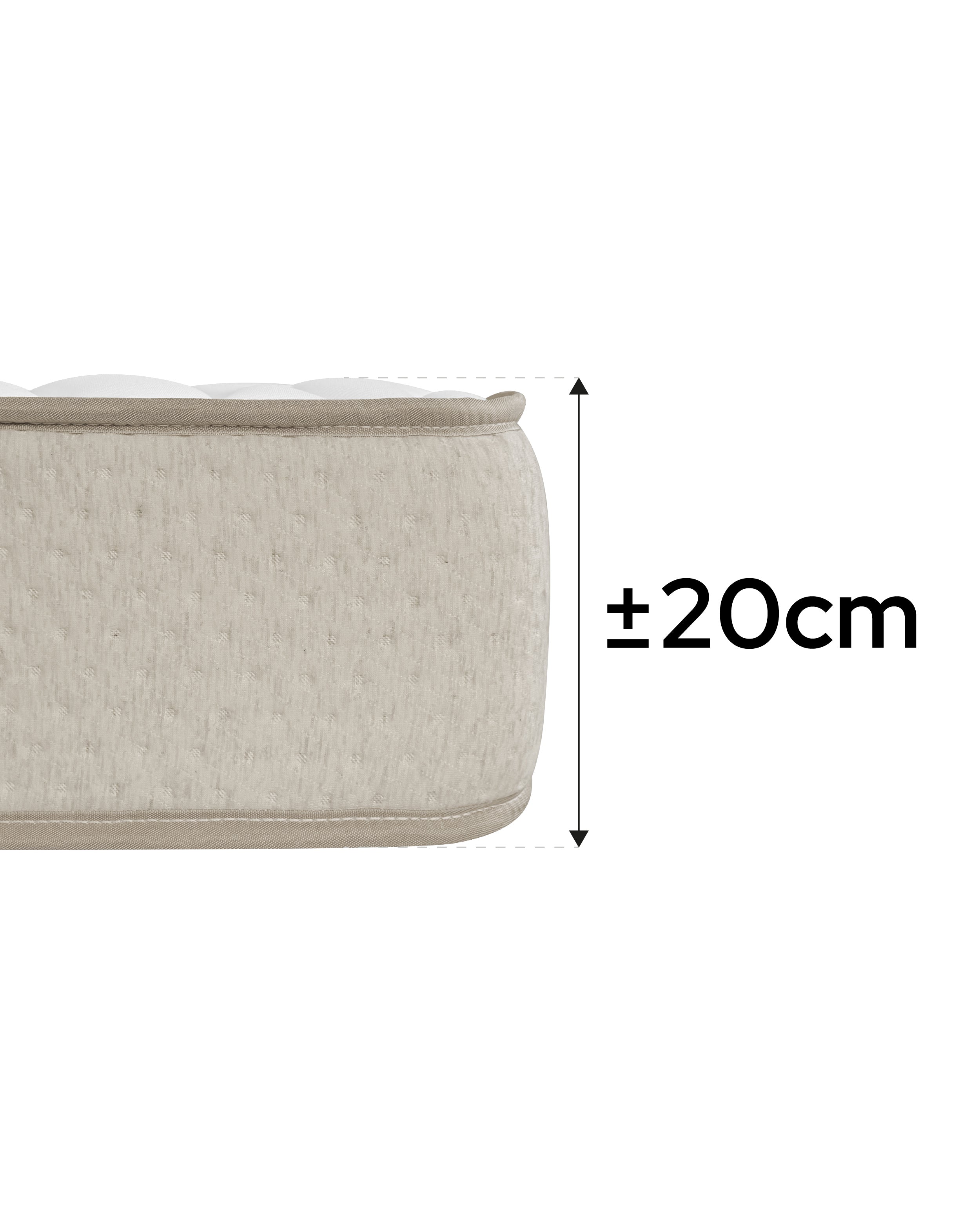 Pack poupança base estofada Dollie com colchão viscoelástico Nova plus 105x190 cm - 20 cm Altura