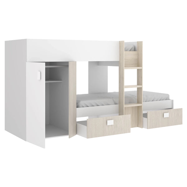 Pack económico juvenil Cama Combo Groe, 1 Estrado e 2 Colchões viscoelásticos Nova 90 x 190 cm