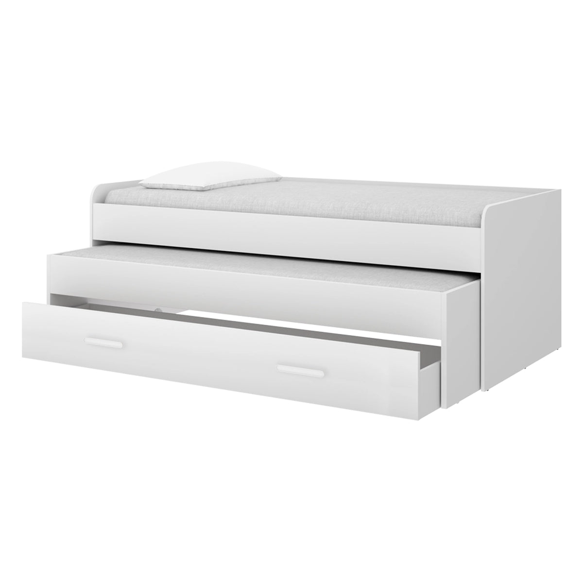 Pack poupança juvenil Cama auxiliar Pema, 2 Estrados e 2 Colchões viscoelásticos Nova 90 x 190