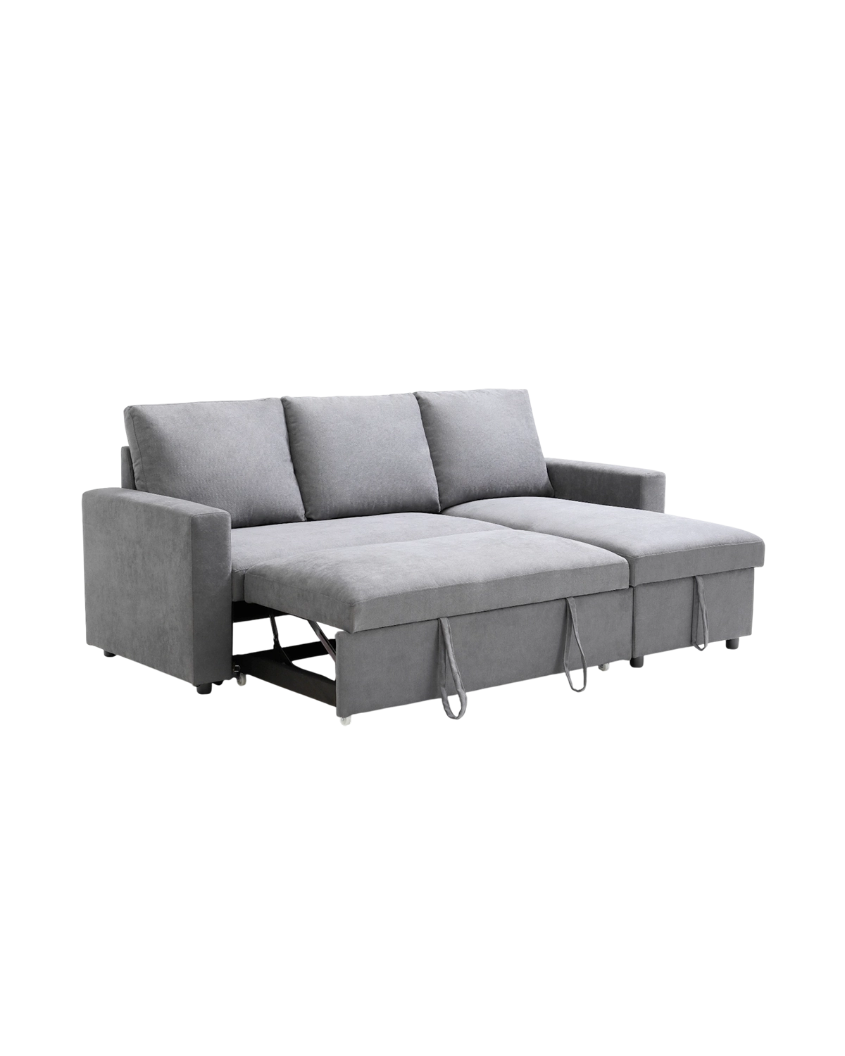 Sofá-cama com chaise longue reversível e arrumação Ivy