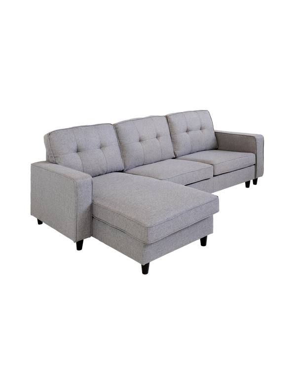 Sofá com chaise longue reversível Karla