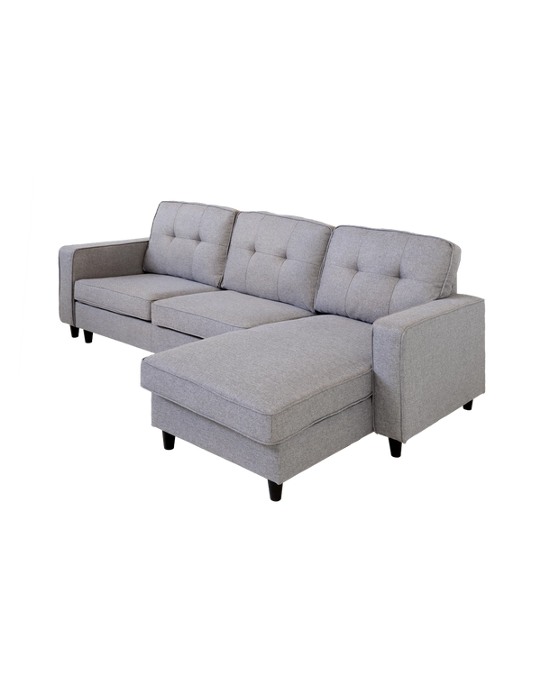 Sofá com chaise longue reversível Karla